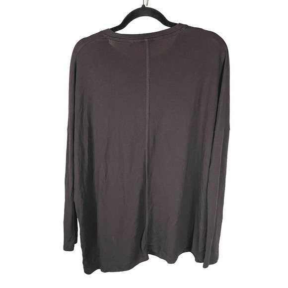 Athleta Sz XS Cloudlight Relaxed Modal Top Asymmetrical Hem Long Sleeve Soft EUC - Picture 3 of 7
